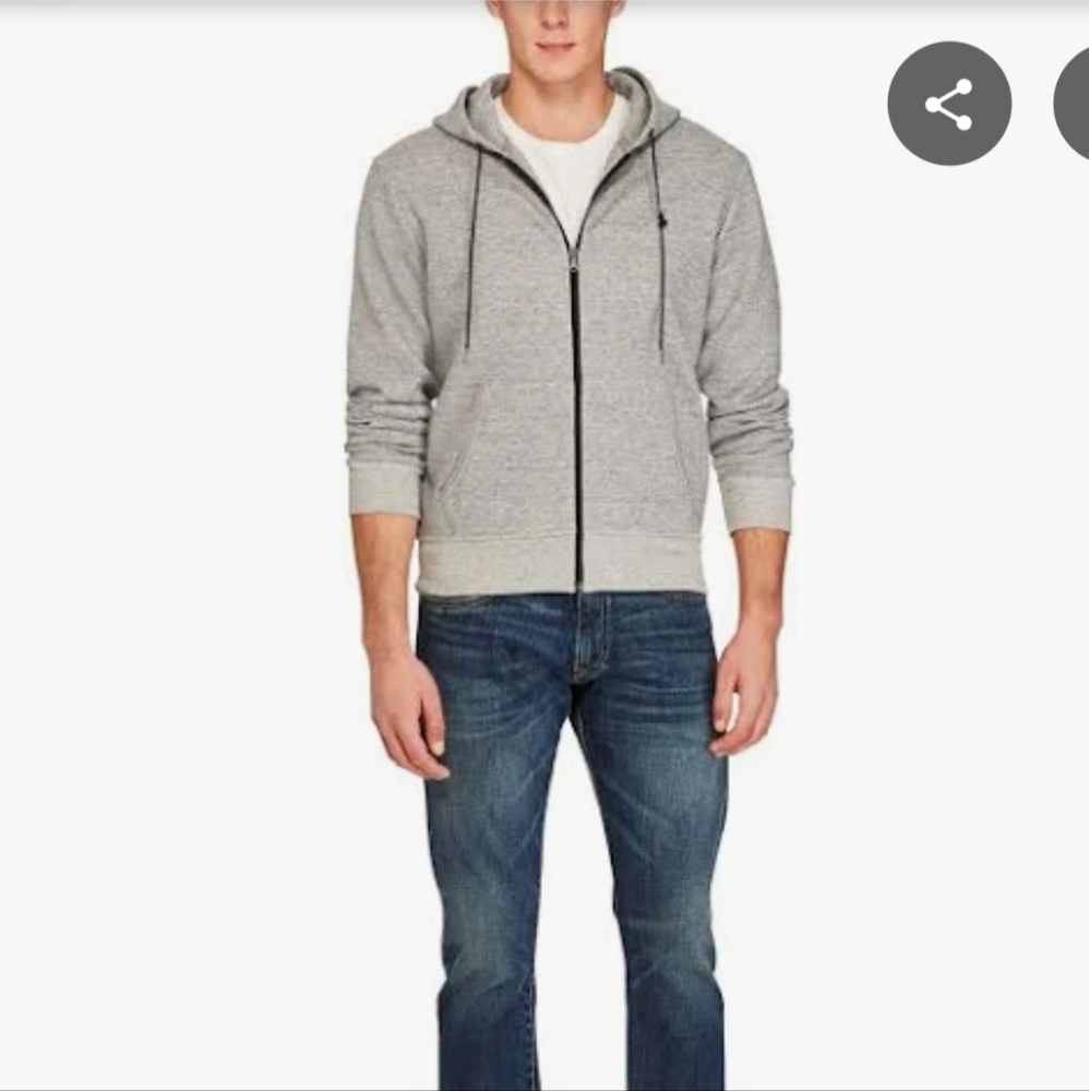 Polo Ralph Lauren Double Knit Tech Full Zip Hoodie Gray - XXL